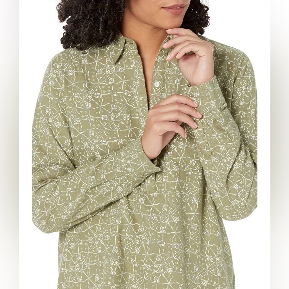 CARVE DESIGNS Sawyer Twill Shirt Olive Bandana Green Size Medium - Picture 3 of 16